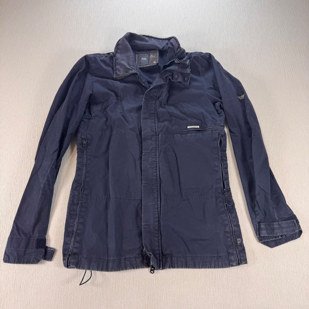 G-Star Raw Navy Blue Field Jacket Utility South East Distr 1101 Mens Large